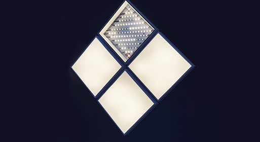 Caisson lumineux en rétro-éclairage LED avec toile tendue translucide