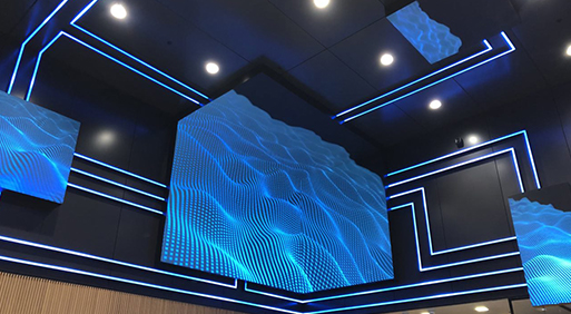 caisson extra plat dalle methacrylate led pixel eclairage numerique