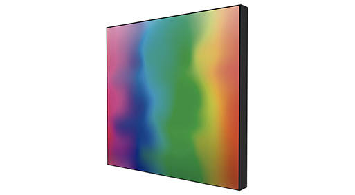 Caisson lumineux avec toile tendu éclairée LED pixel