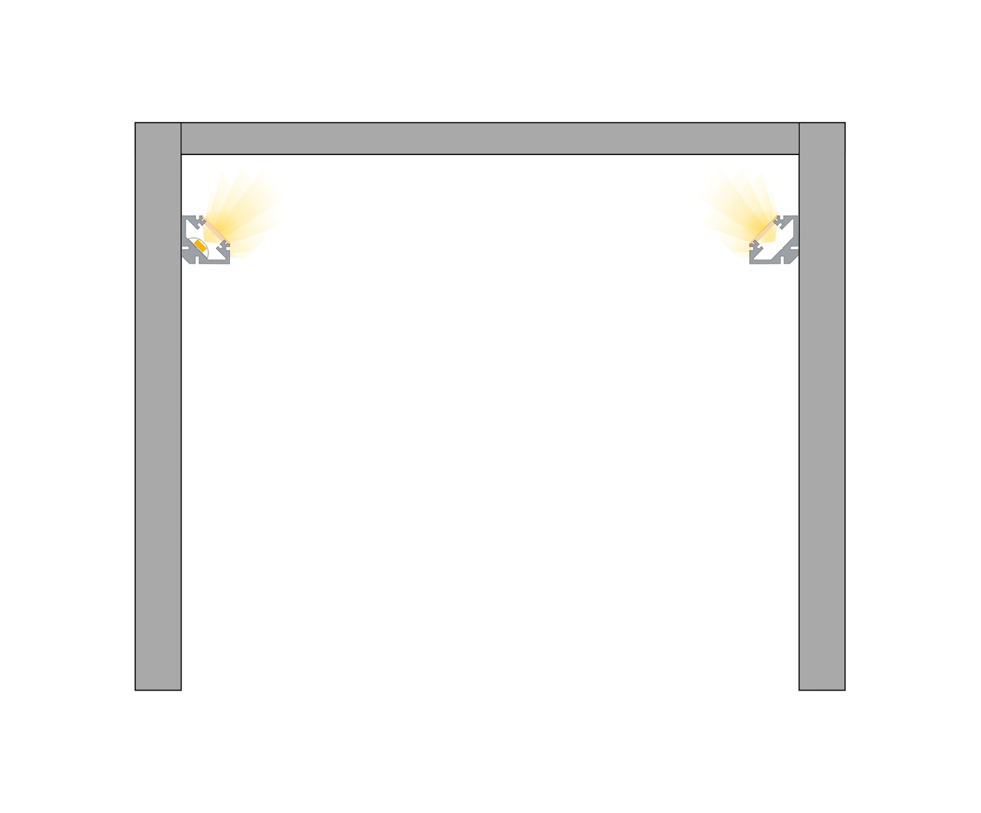 éclairage linéaire indirect pergola